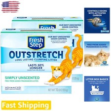 Extra-Large Outstretch Clumping Litter 2-Pack - Long-Lasting, Unscented Formula