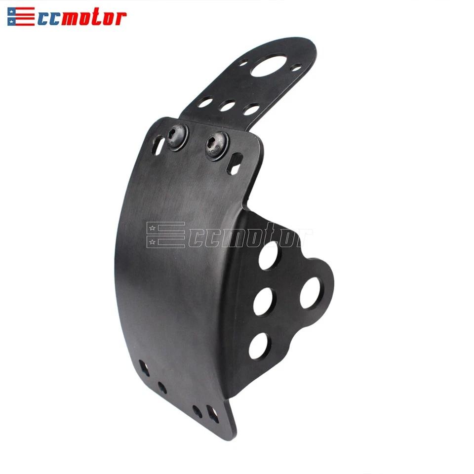 Soporte de luz de matrícula de montaje lateral para motocicleta para Harley Old School Cruiser Foto 4 de 4