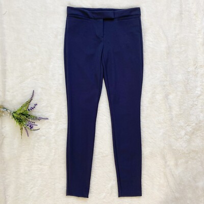 Theory Leska Navy Blue Skinny Leg Dress Pants Size 0 Wear to Work Career Office