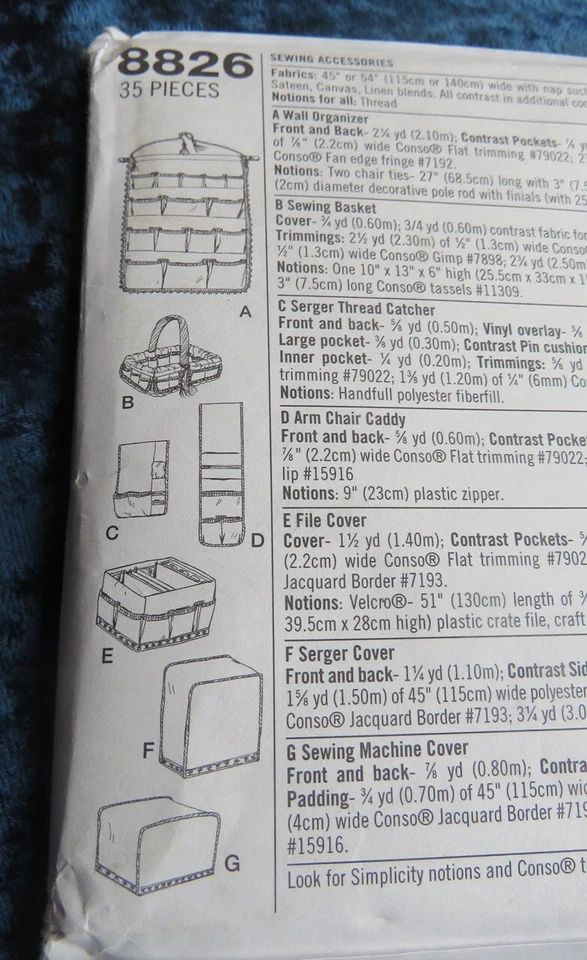 Uncut Home Décor & Accessories Pattern by Simplicity 8826 - Image 2 of 2