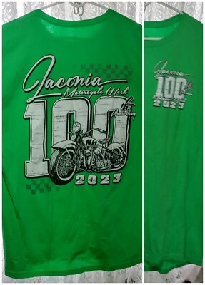2023 Laconia Motorcycle Week 100th Anniversary T-Shirt Sz XL Double Sided