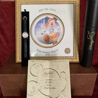 Disney Mickey Watch 4/45 RARE Timepiece Art by Dan Campbell 4th of JULY DRUMMER