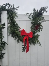 12 FT Christmas Garland Fresh Homemade Fraiser Greenery for Outdoor Decoration