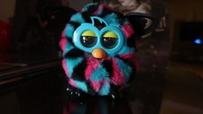 Hasbro 2012 Furby Pink W/ black Polka Dots  Black Ears-Tested Works Pre-Owned 