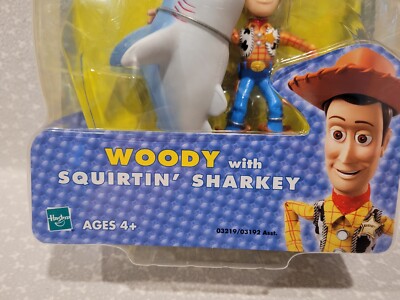 2002 Hasbro Toy Story Woody Sharkey the Shark & Buzz Pizza Planet