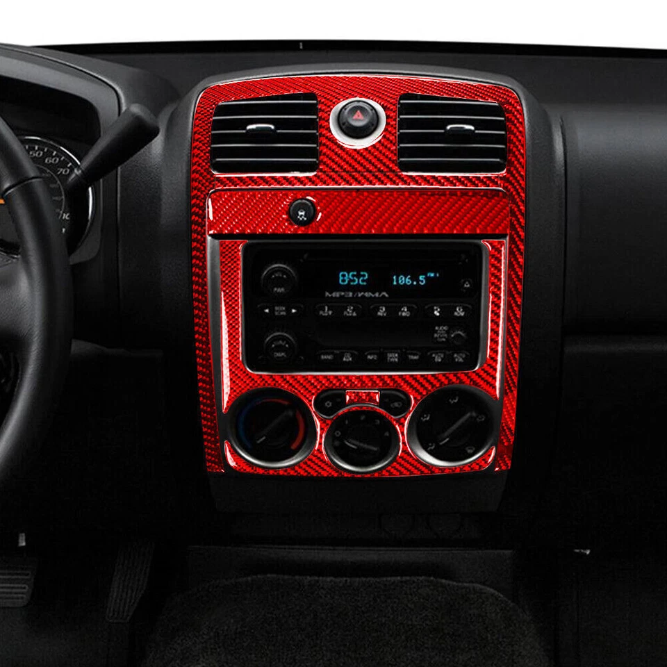 Cubierta de tablero delantero (TCS) de fibra de carbono roja para Colorado 04-12/Canyon 05-12 15* Foto 4 de 4