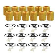 Wix Set of 12 Engine Motor Oil Filters (Metal Free) For Lexus Toyota