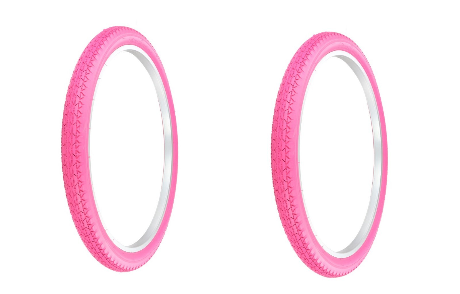 PAIR(2pcs) Bicycle Tires 26" X 2.125 BRICK STYLE Cruiser BMX Bikes PINK