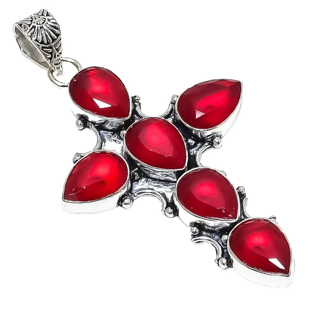 Piedra de Rubí Joyería de Moda Plata Tibetana