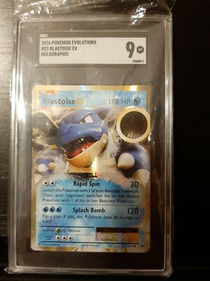 Pokemon Trading Card Game Blastoise Ex Evolutions 2016 Grad PSA 9 MINT