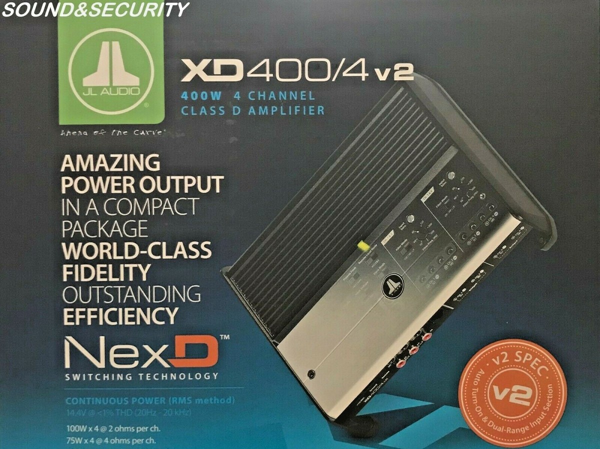 JL AUDIO XD400/4V2 4-CHANNEL 400W CLASS D FULL RANGE AMPLIFIER | eBay