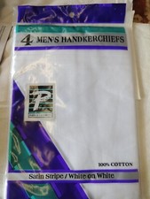 New Paris Accessories Men's Handkerchiefs Pack of 4 Made In The USA
