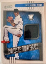 2021 Panini Absolute Baseball Sixto Sanchez Rookie Threads Patch RT-SS