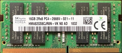 RAM Hynix 8 Go DDR4 2666 MHz – Barrette SODIMM Pour PC Portable, 1Rx8, 1,2V, Garantie à Vie