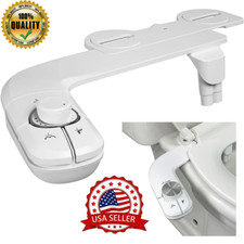 Bidet Fresh Water Spray Kit Non Electric Toilet Seat Attachment with Dual Nozzle