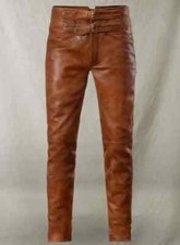 Men Native Traditional Western Cowboy Style Handmade Leather Buckskin Pant