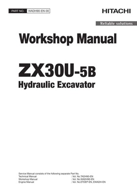 Hitachi ZX30U-5B Excavator Workshop Service Repair manual