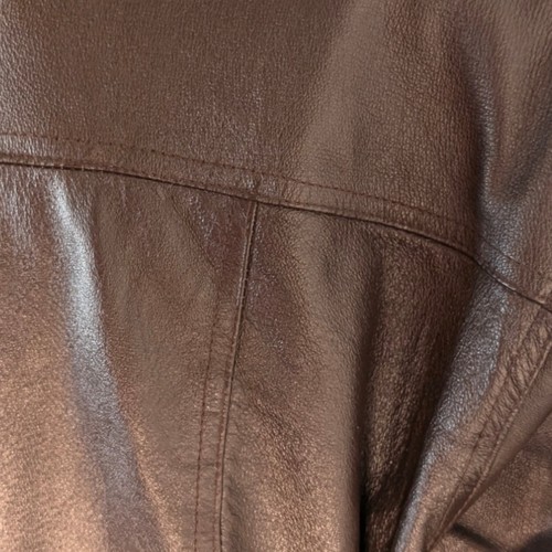 VINTAGE PHASE TWO HOODED BROWN LEATHER JACKET MENS SIZE Medium - Picture 3 of 9