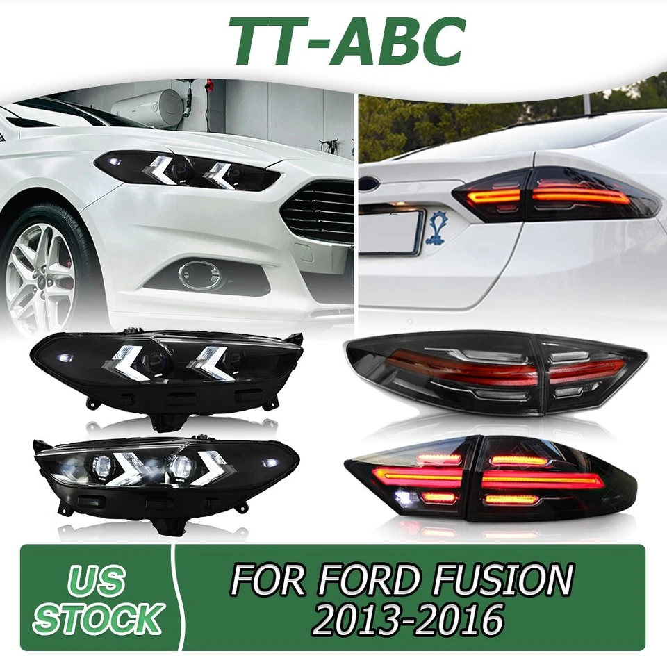 For Ford Mondeo Fusion 2013-2016 LED Sequential Headlight LED Taillight Assembly Foto 2 de 4