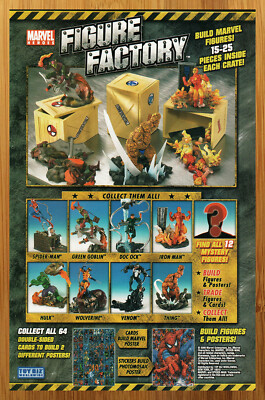 2005 Marvel Heroes Build Figure Factory Print Ad/Poster X-Men Wolverine Hulk Art