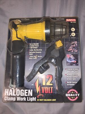 BAYCO SL-1012 12v 35w Halogen Clamp Work Lamp 20'