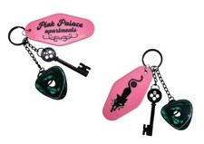 Coraline Inspired Keychain Keys To The Pink Palace Apartments Tag Stone Key