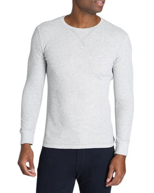 Мужская футболка из вафельного трикотажа Jachs New York с длинным рукавом, белая, Маленькая