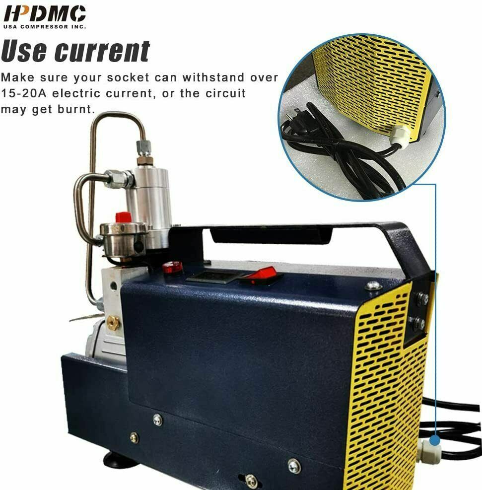 110V Air Compressor Adjustable Pressure 030 Mpa For PCP Paintball Tank