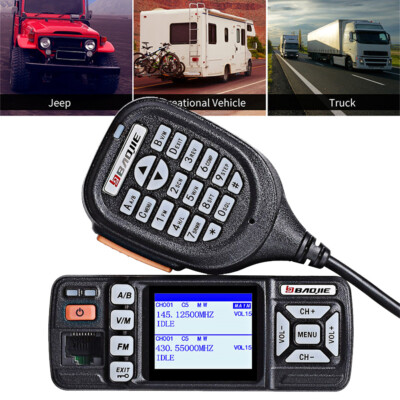 BJ-318 Walkie Talkie Dual Band Mini Car Mobile Radio 25W 400-470MHZ & 136-174MHZ