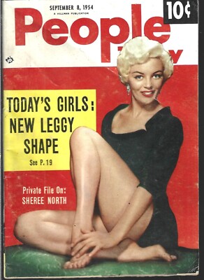 PEOPLE TODAY MAGAZINE SEPTEMBER 8 1954 (GD) SHEREE NORTH COVER & 5 PAGE ARTICLE
