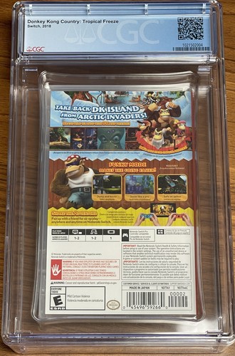 NUEVO 2018 SWITCH MARIO DONKEY KONG COUNTRY TROPICAL FREEZE CGC 9,9 Y-Fold A++ - Imagen 7 de 7