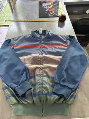 Vintage Adidas Originals Nylon Jacke Small 5 9  West Germany Grau Blau Grün