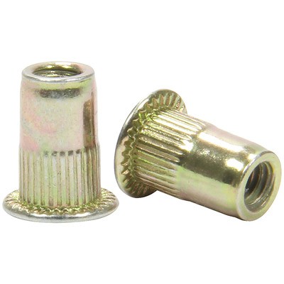 Allstar ALL19460, Threaded Insert 8-32 Thread Steel Set of 10 Cadmium Plated