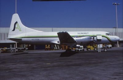 Dia N535SA Convair CV-580 Summit Airlines 35mm gerahmt OP-L11-40