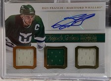 2013-14 Panini National Treasures RON FRANCIS Triple Mem Jersey Autograph