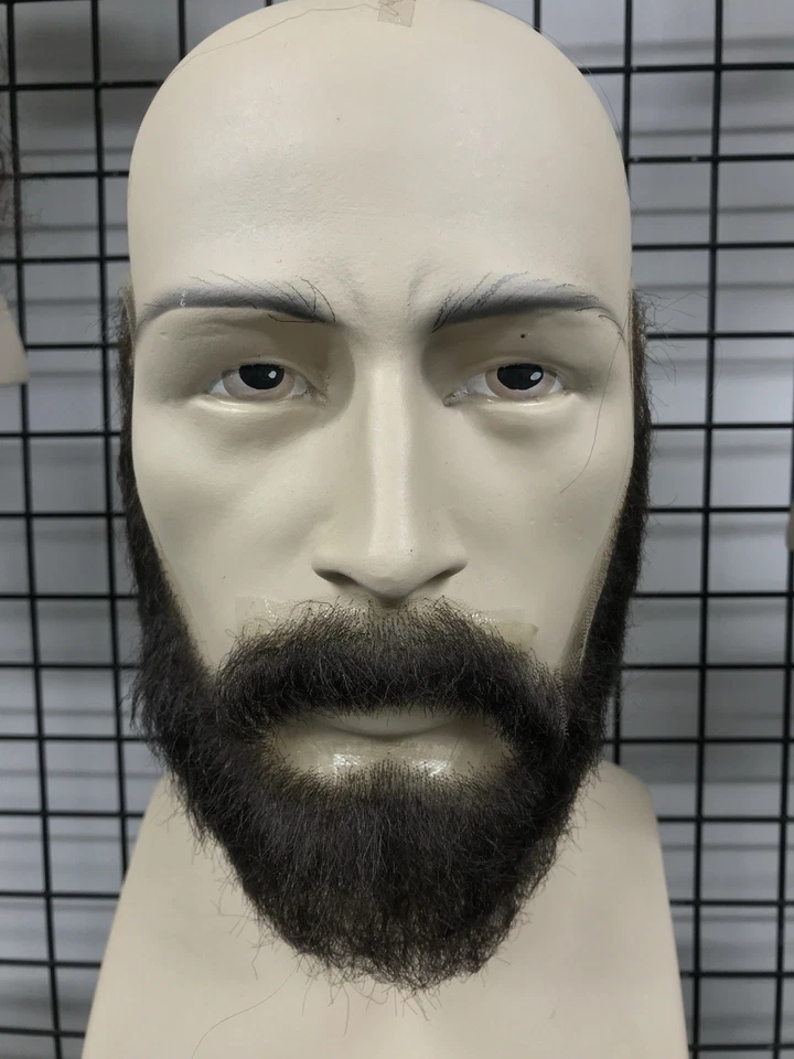 Realistic Fake Beard and Moustache Set. Human Hair, hand knotted. Cosplay,Tv - Image 4 of 4