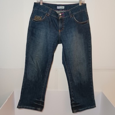 Wrangler 20X Houston Lowest Rise Capri Jeans Women Sz 9/10 Blue Stretch Denim