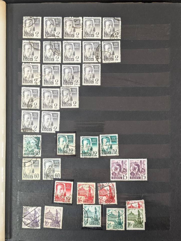 Briefmarken Französische Zone Baden postfrisch gestempelt MNH Nachlass - Bild 4 von 4
