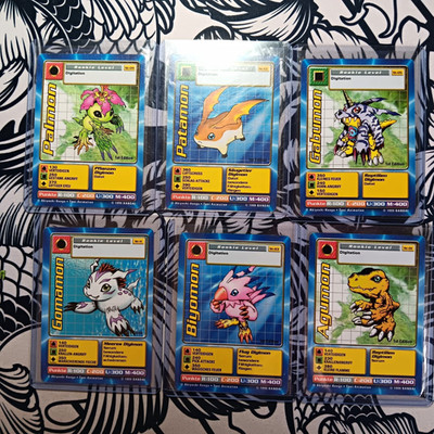 Bandai Digi-Battle Digimon Sammelkarten Lot 6: Agumon, Gabumon u.a. EN