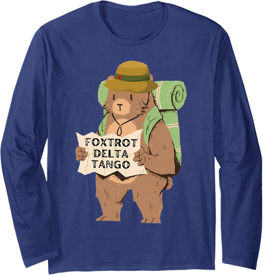 Bear Foxtrots Deltas Tangos Funny Cute Present Long Sleeve Tshirt