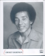 Motown Smokey Robinson Portrait Vintage Clothing 8X10 Historic Vintage Photo