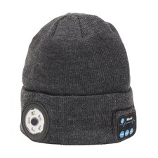 Draper 28351 Smart Rechargeable Beanie with LED Head Torch Grey One Size