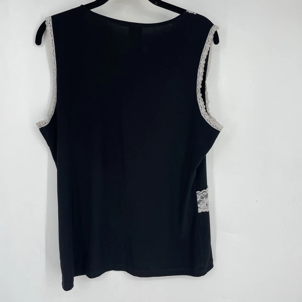 Vintage Y2K Suzie In The City Black Lace Tank Top Goth Grunge Whimsigoth Emo - Image 2 of 4