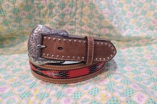 Nocona Men's Western Belt Brown with Southwestern Inlay N2476244 Size 36