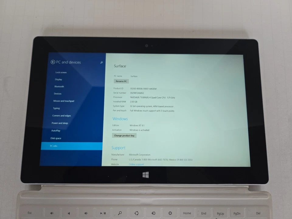 Microsoft Surface Windows RT 8.1 32GB NVIDIA RTEGRA 4 QuadZ3 - Works - Image 4 of 4
