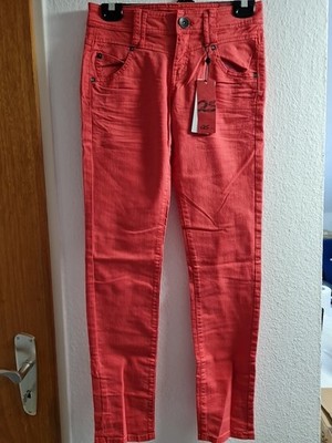 QS by S Oliver Damen Hose Jeans Gr.34/32 rot # 204