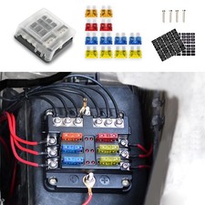 ASUBHA 6-Way Marine Fuse Block,Waterproof 12v Fuse Block with LED Indicator, ...