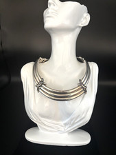 Vintage Bayanihan Modernist Sterling Silver Choker Collar Necklace 82.6 grams