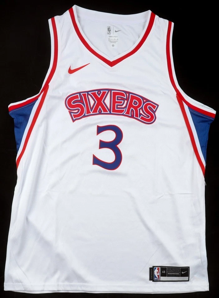 Allen Iverson Signed Philadelphia 76ers White Nike Authentic Jersey JSA - Image 3 of 3