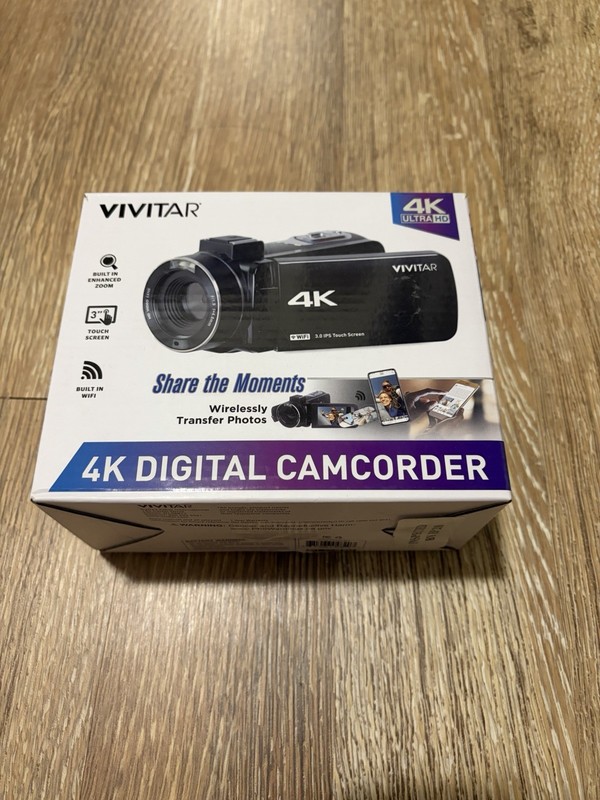 Vivitar Compact 4K Digital Camcorder - Black - DVR4K-BLK - w/all Accessories